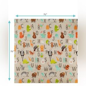 Toddleroo by North States 71" x 71" Foldable ABC Padded Play Mat.